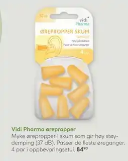 Vitusapotek Vidi Pharma ørepropper tilbud