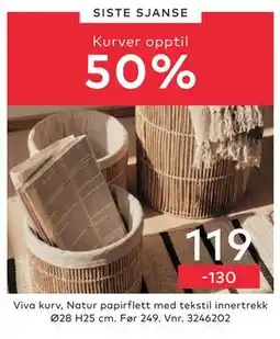 Skeidar Viva kurv tilbud