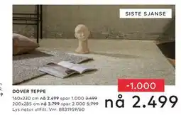 Skeidar DOVER TEPPE tilbud