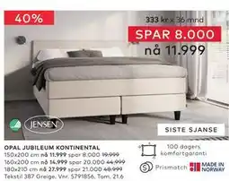 Skeidar OPAL JUBILEUM KONTINENTAL tilbud