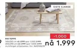 Skeidar RIO TEPPE tilbud