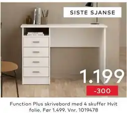 Skeidar Function Plus skrivebord tilbud