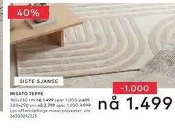Skeidar MISATO TEPPE tilbud