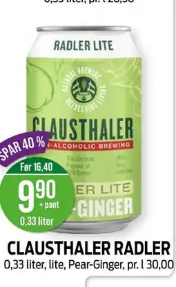 Kiwi CLAUSTHALER RADLER tilbud