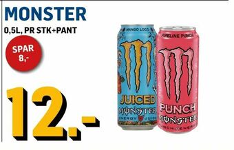 Price Lagerbutikk Monster tilbud