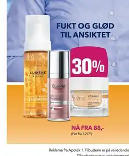 Apotek 1 FUKT OG GLØD TIL ANSIKTET tilbud