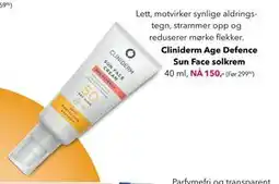 Apotek 1 Cliniderm Age Defence Sun Face solkrem tilbud