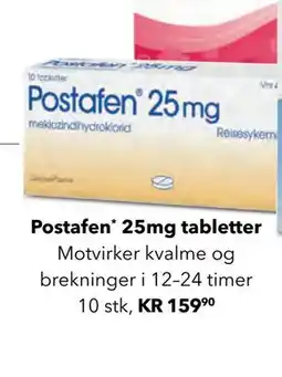 Apotek 1 Postafen 25mg tabletter tilbud
