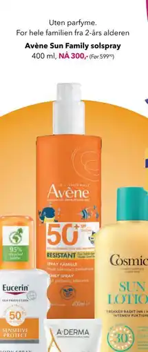 Apotek 1 Avène Sun Family solspray tilbud