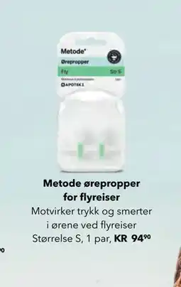 Apotek 1 Metode ørepropper for flyreiser tilbud