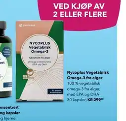 Apotek 1 Nycoplus Vegetabilsk Omega-3 fra alger tilbud