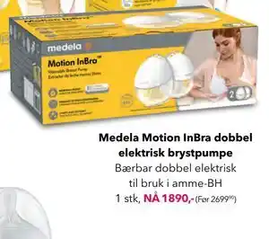 Apotek 1 Medela Motion InBra dobbel elektrisk brystpumpe tilbud