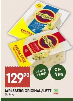 Coop Mega JARLSBERG ORIGINAL/LETT tilbud