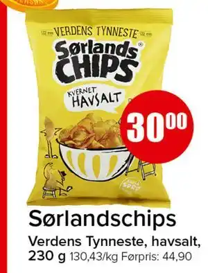 Spar Sørlandschips tilbud