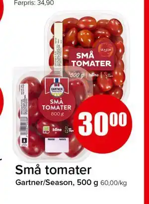 Spar Små tomater tilbud