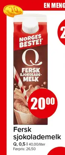 Spar Fersk sjokolademelk tilbud