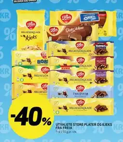 Bunnpris UTVALGTE STORE PLATER OG KJEKS FRA FREIA tilbud