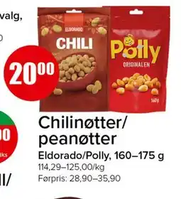Spar Chilinøtter/ peanøtter tilbud