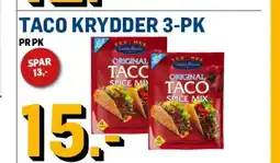 Price Lagerbutikk Taco krydder 3-pk tilbud