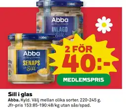 Stora Coop Sill i glas tilbud