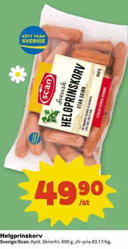 Stora Coop Helgprinskorv tilbud