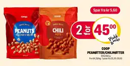Coop Extra Coop peanøtter/chilinøtter tilbud