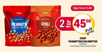 Coop Extra Coop peanøtter/chilinøtter tilbud