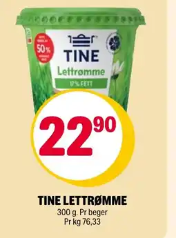 Coop Extra Tine lettrømme pr beger tilbud