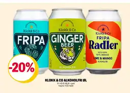 Coop Extra Klokk & co alkoholfri øl tilbud