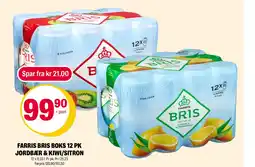 Coop Extra Farris bris boks 12 pk jordbær & kiwi/sitron tilbud