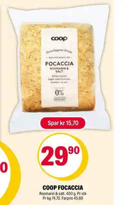 Coop Extra Coop focaccia tilbud