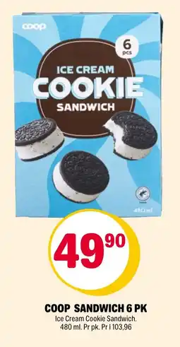 Coop Extra Coop sandwich 6 pk tilbud