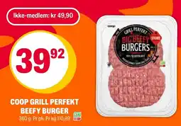 Coop Extra Coop grill perfekt beefy burger tilbud
