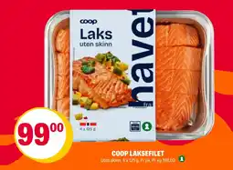 Coop Extra Coop laksefilet tilbud