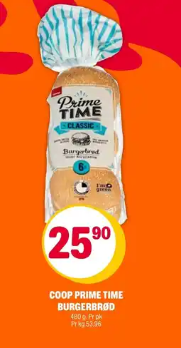 Coop Extra Coop prime time burgerbrød tilbud