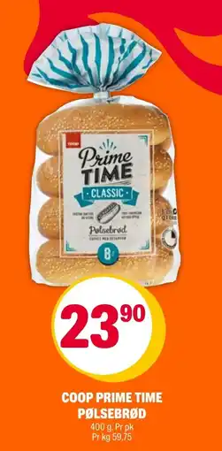 Coop Extra Coop prime time pølsebrød tilbud