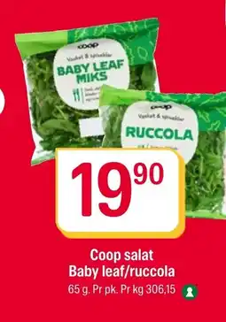 Coop Extra Coop salat Baby leaf/ruccola tilbud