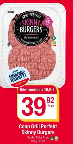 Coop Extra Coop Grill Perfekt Skinny Burgers tilbud