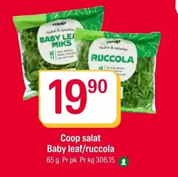 Coop Extra Coop salat Baby leaf/ruccola tilbud