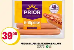 Coop Extra Prior grillpølse av kylling & kalkun tilbud