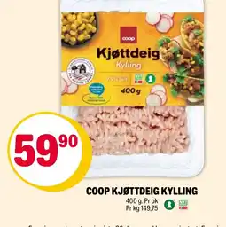 Coop Extra Coop kjøttdeig kylling tilbud