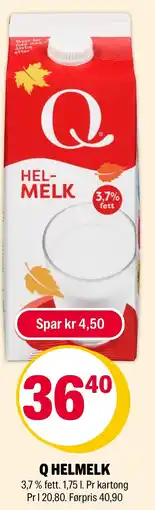 Coop Extra Q HELMELK tilbud