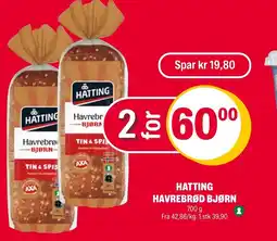 Coop Extra Hatting havrebrød bjørn tilbud
