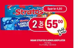 Coop Extra Nidar stratos sjokoladeplater tilbud