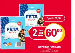 Coop Extra Coop greek feta block tilbud