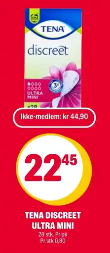 Coop Extra Tena discreet ultra mini tilbud