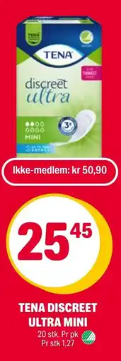 Coop Extra Tena discreet ultra mini tilbud