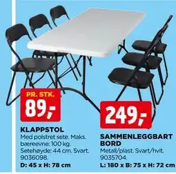 jem & fix KLAPPSTOL tilbud
