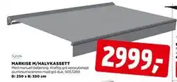 jem & fix MARKISE M/HALVKASSETT tilbud