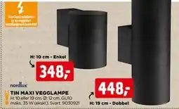 jem & fix TIN MAXI VEGGLAMPE tilbud